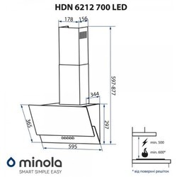 Вытяжка Minola HDN 9412 BL 850 LED