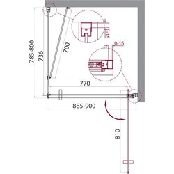 Душевая кабина BelBagno MARMI-AH-1-90/80-C-Cr