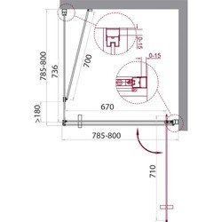 Душевая кабина BelBagno MARMI-A-1-80-C-Cr