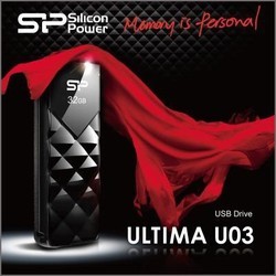 USB Flash (флешка) Silicon Power Ultima U03 8Gb (черный)