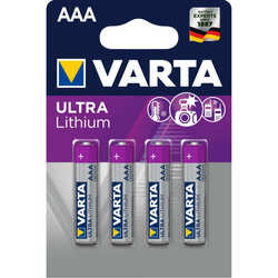 Аккумулятор / батарейка Varta Ultra Lithium 4xAAA