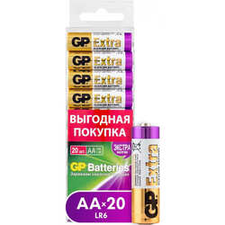 Аккумулятор / батарейка GP Extra Alkaline 20xAA