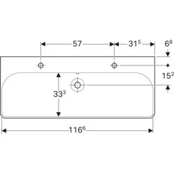 Умывальник Geberit Smyle Square 120 500253011