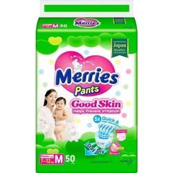 Подгузники Merries Good Skin Pants M
