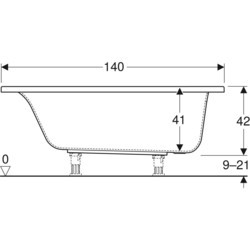 Ванна Geberit Renova Plan 140x70 554300011