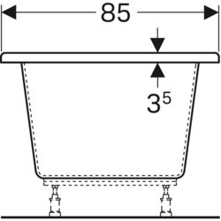 Ванна Geberit Tawa 180x85 oval 650400000