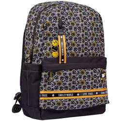 Школьный рюкзак (ранец) Yes TS-56 Smiley World Black&Yellow
