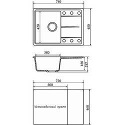 Кухонная мойка Mixline ZX-GM 06 544305