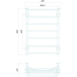 Полотенцесушитель Kosser Kanna E EL 500x800/7