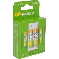 Зарядка аккумуляторных батареек GP E211 + 2xAA 2700 mAh