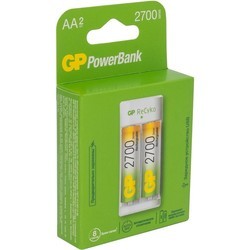 Зарядка аккумуляторных батареек GP E211 + 2xAA 2700 mAh