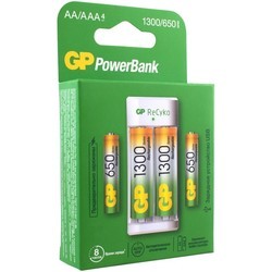 Зарядка аккумуляторных батареек GP E211 + 2xAA 2700 mAh