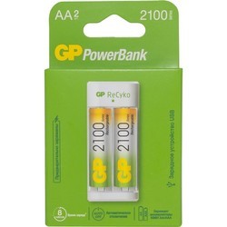 Зарядка аккумуляторных батареек GP E211 + 2xAA 2100 mAh