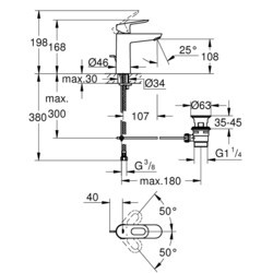 Набор смесителей Grohe Grohtherm 800 BauLoop 34550TM