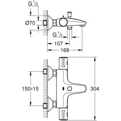 Набор смесителей Grohe Grohtherm 800 BauLoop 34550TM