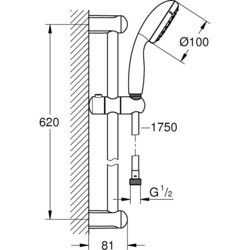 Набор смесителей Grohe Grohtherm 800 BauLoop 34550TM