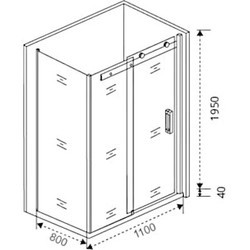 Душевая кабина Good Door Galaxy WTW SP-C-CH 110x80