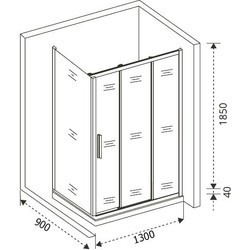 Душевая кабина Good Door Orion WTW SP-C-CH 130x90