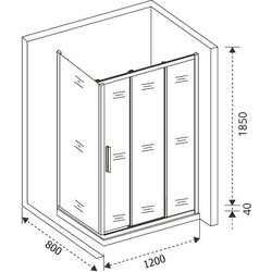 Душевая кабина Good Door Orion WTW SP-C-CH 120x80