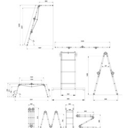 Лестница ELKOP M 4x3 AL (37977)