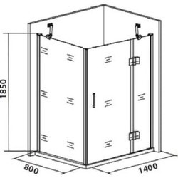 Душевая кабина Good Door Saturn WTW SP R 140x80