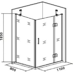 Душевая кабина Good Door Saturn WTW SP L 130x100