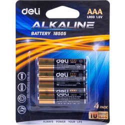 Аккумулятор / батарейка Deli Alkaline 4xAAA