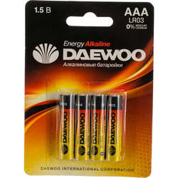Аккумулятор / батарейка Daewoo Energy Alkaline 4xAAA