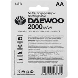Аккумулятор / батарейка Daewoo Rechargeable 2xAA 2000 mAh