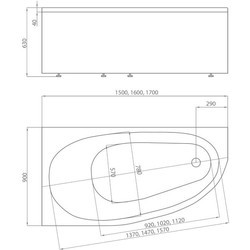 Ванна Aquatek Diva 150x90 DIV150-0000002