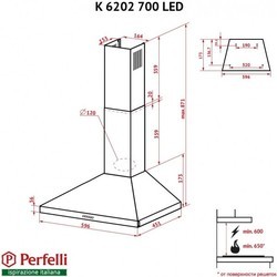 Вытяжка Perfelli K 6202 RED 700 LED