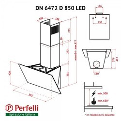 Вытяжка Perfelli DN 6472 D 850 BL LED