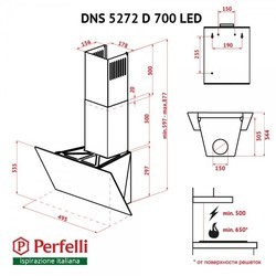 Вытяжка Perfelli DNS 5272 D 700 WH LED