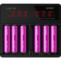 Зарядка аккумуляторных батареек Efest Luc V6