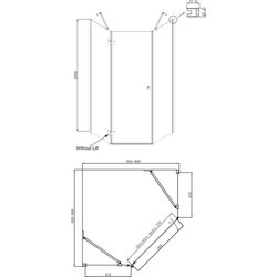 Душевая кабина Ambassador Diamond 90x90 12011111L