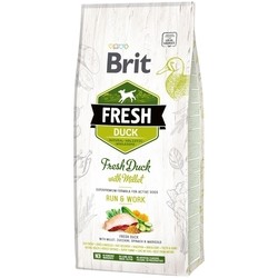 Корм для собак Brit Fresh Duck with Millet Adult Run & Work 12 kg