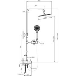 Душевая система BelBagno Ancona DOC2FD-CRM