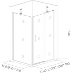 Душевая кабина Good Door Mokka WTW SP 120x100