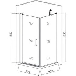 Душевая кабина Good Door Mokka DR SP 80x90