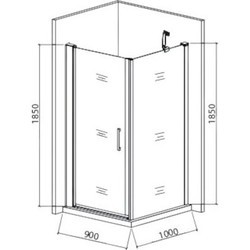 Душевая кабина Good Door Mokka DR SP 90x100