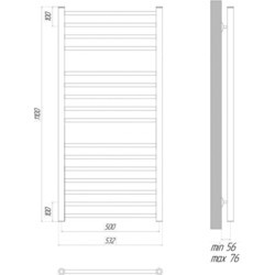 Полотенцесушитель Lemark Ursus P16 500x1100 LM72116