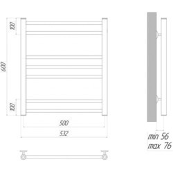 Полотенцесушитель Lemark Ursus P7 500x600 LM72607