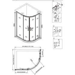 Душевая кабина Veconi RV08-12080A-01-19C3 120x80