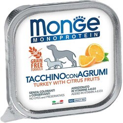 Корм для собак Monge Monoprotein Fruits Pate Turkey/Citrus 0.15 kg