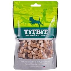 Корм для собак TiTBiT Meat Bones with Turkey/Cottage Cheese 0.14 kg
