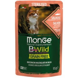 Корм для кошек Monge Bwild Grain Free Bocconcini Salmone 0.08 kg