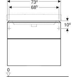 Тумба под умывальник Geberit Smyle Square 75 500.353.00.1