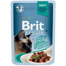 Корм для кошек Brit Premium Pouch Beef Fillets 0.08 kg