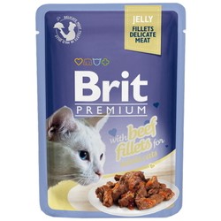 Корм для кошек Brit Premium Pouch Adult Beef Fillets 0.08 kg