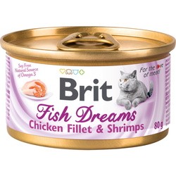 Корм для кошек Brit Fish Dreams Chicken Fillet&Shrimps 0.08 kg